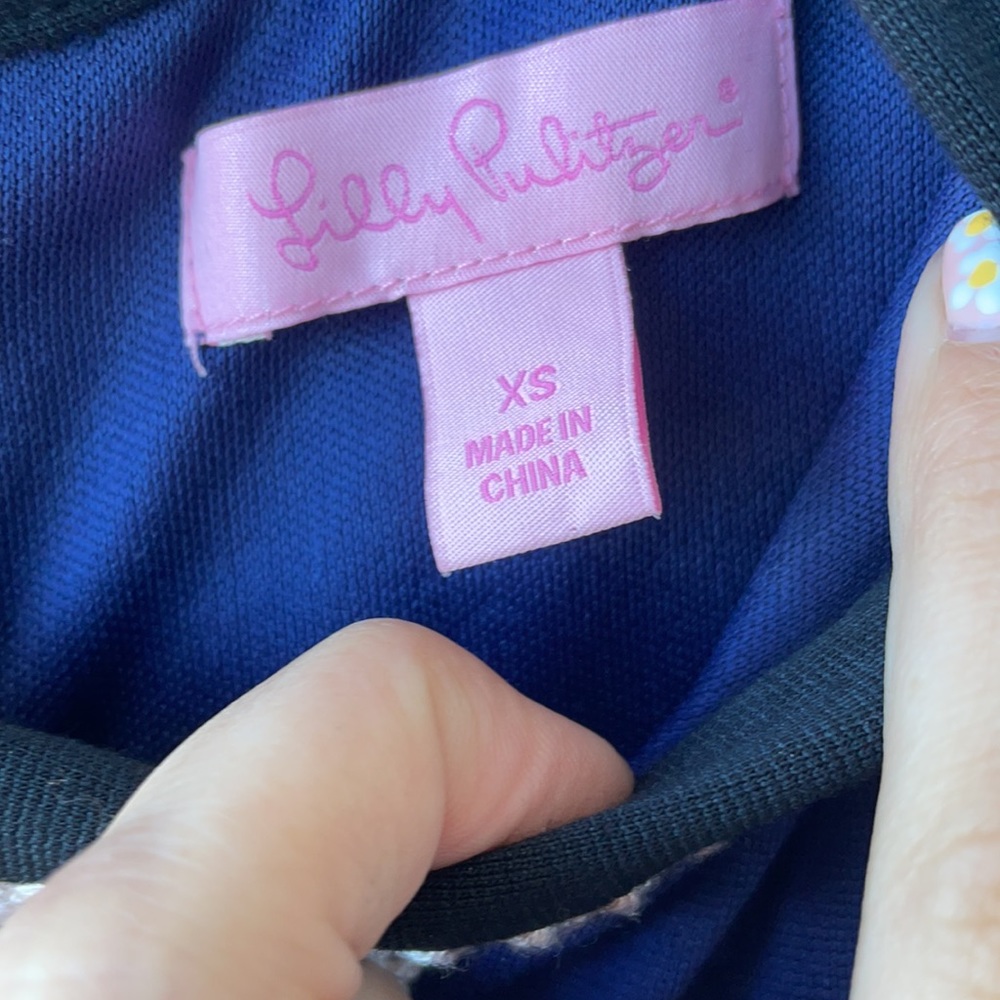 Navy Lilly Pulitzer Fannie Stitch Sheath Dress EUC - Picture 4 of 7